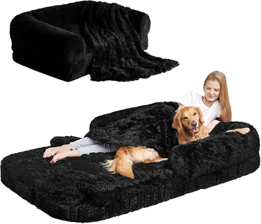 Foldable Bed for Both Humans and Dogs