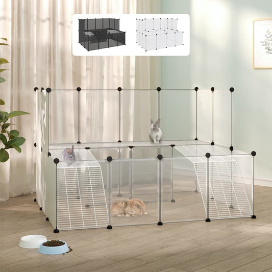 vidaXL Kleintierkäfig DIY Kleintierhaus Kaninchenstall PP und Stahl